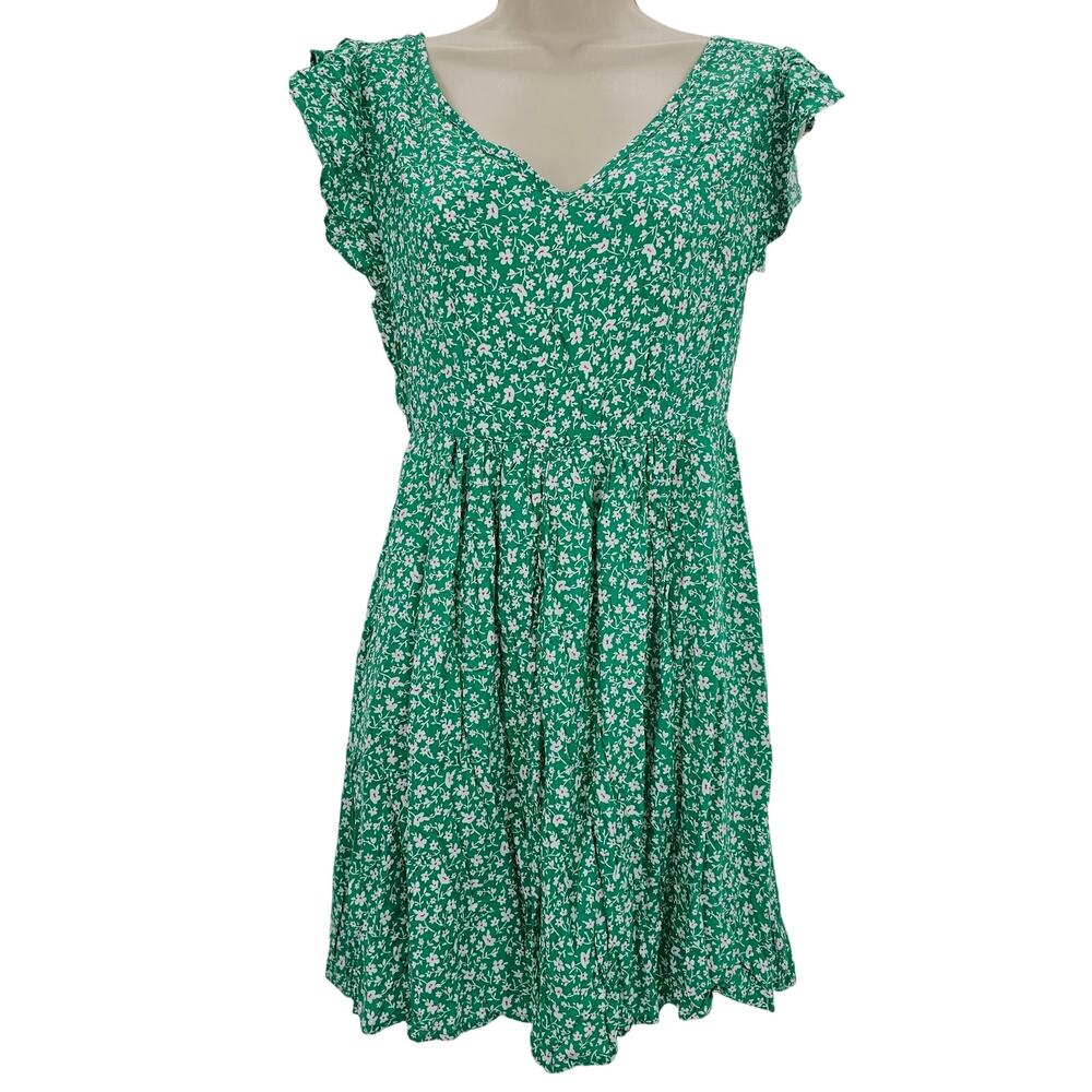 Cupshe Green Floral Mini Dress